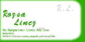 rozsa lincz business card